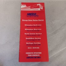 Metra Chicago Union Station District Employee Timetables 2010 - £7.00 GBP
