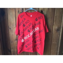 Rocawear Red Short Sleeve T Shirt Size L Graphics Words Streetwear - £12.57 GBP