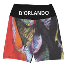 YOGA SHORTS BY VINCENTE, MODEL SIREN VESTA FEAT P.R. D&#39;ORLANDO&#39;S ART- HA... - £50.32 GBP