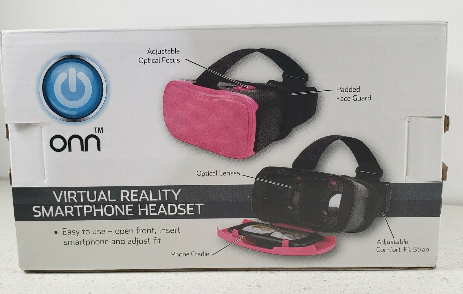 ONN VR Virtual Reality Smartphone Headset - PINK - BRAND NEW - $16.07