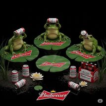 Budweiser Bud Light Beer Advertising Metal  Sign 8x12in Vintage FROGS 2 - $24.74
