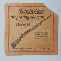 antique REMINGTON arms REPEATING SHOTGUN MODEL 10 insert ad tag paper or... - $34.60