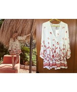 ZARA PRINTED BRICK IVORY MINI DRESS XS - $1,121.45 MXN