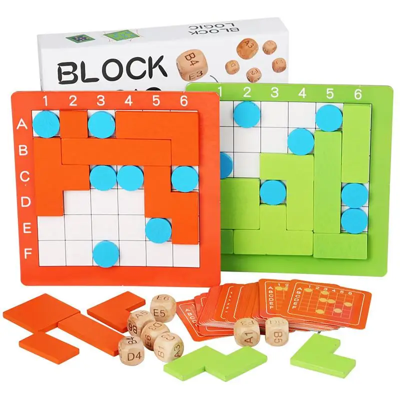 Wooden Blocks Puzzle Brain Teasers Wooden Puzzle Pattern Blocks Brain Teasers - £13.74 GBP