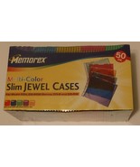 Memorex Multi-color Slim Jewel Cases 50 Pack New for CD and DVD Storage - €20,26 EUR