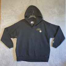 Vintage Pittsburgh Steelers Starter Double Hoodie Hooded Sweatshirt Mens XL - £39.67 GBP