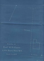 Estate of Capt W H Jaques Little Boar&#39;s Head NH Blue Print &amp; Lawyers Letter 1922 - £138.88 GBP