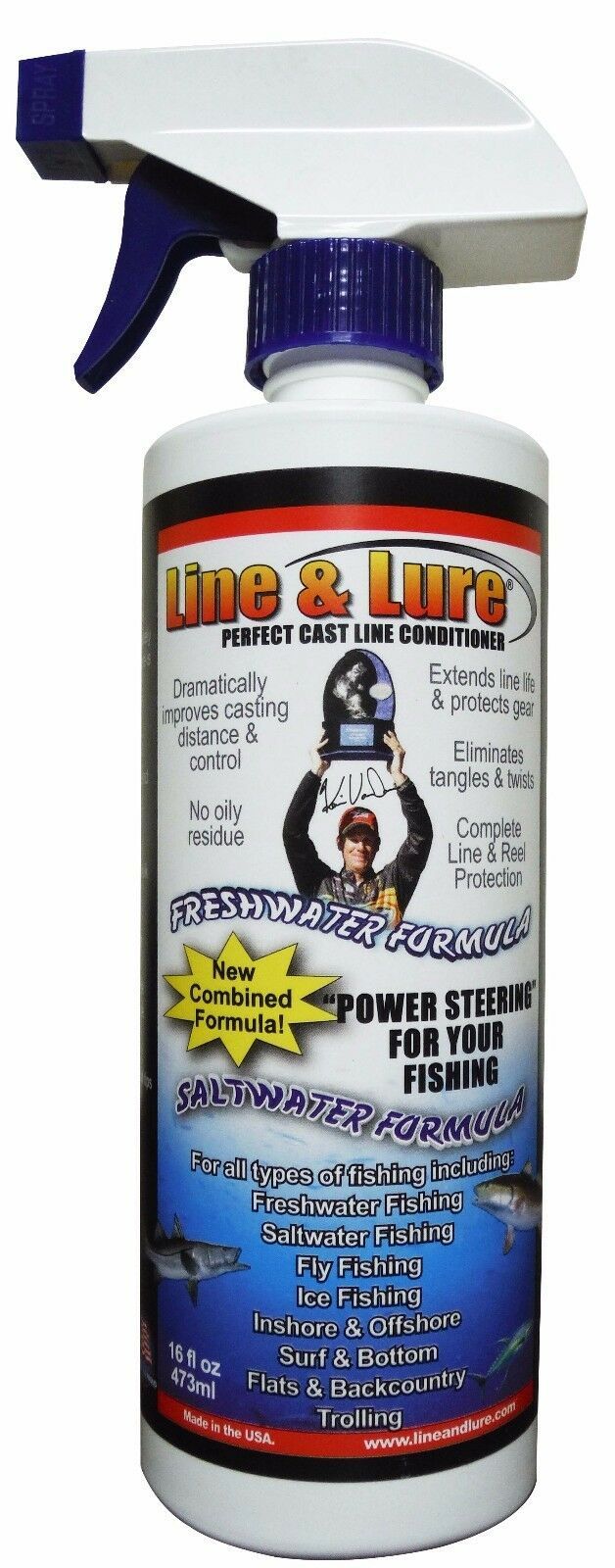 Kevin VanDam&#39;s Line &amp; Lure Conditioner - Fishing Line Conditioner - 16oz... - $25.99