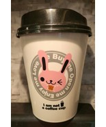 Giant Plastic Starbucks Style Cup Buy Me Open Me Enjoy Me Love Me Snap O... - $14.75