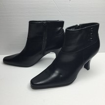 White Mountain Women Black 3.5&quot; Heel Ankle Boots Dressy Formal Size 10M Cranston - £40.20 GBP