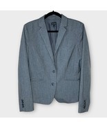 ANN TAYLOR charcoal 2 button blazer suit jacket size 8 career office work - £26.64 GBP