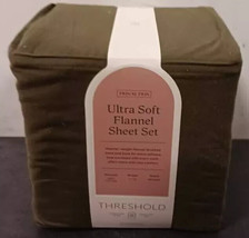 Threshold Ultra Soft Flannel Sheet Set Twin/Twin XL Green - $449.55 MXN