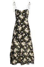 NWT Reformation Emmie Midi in Elizabeth Floral Tie Straps Georgette Dress 2 - £152.34 GBP