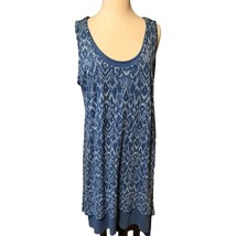 Mod-O-Doc Dress Women&#39;s Keyhole Back Jersey Pullover Dress Blue Size XL - $20.00