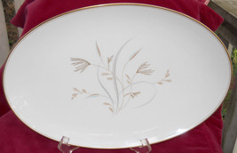 NORITAKE LAVERNE OVAL SERVING PLATTER 14 1/4&quot; 5810 GOLD RETRO CHINA WHIT... - £17.40 GBP