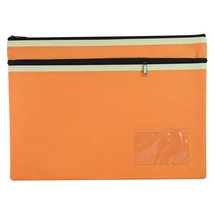 Osmer Polyester Giant 2-Zip Pencil Case - Orange - £26.53 GBP