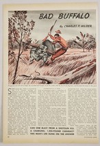 1947 Magazine Picture 1,200 lb Carabao Buffalo Charges Soldier by H.B. Vestal - £8.10 GBP