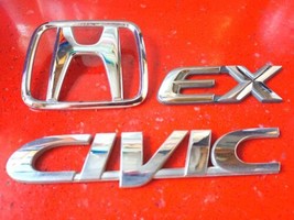 96 97 98 99 2000 Honda Civic Rear Lid Emblem Logo Badge Oem Chrome - £21.23 GBP