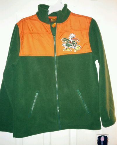 Primary image for NCAA MIAMI HURRICANES UNISEX BOY'S GIRL'S THERMAL ZIPPERED JACKET NEW