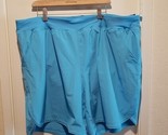 LANDS END Women&#39;s 26 Pull On Swim Shorts Aqua Blue Inner Panty Pockets NWOT - £21.65 GBP