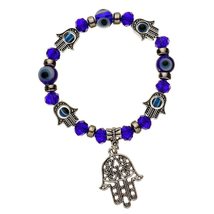 Amulet Evil Eyes Elastic Band Turkey Bracelet Charm Crystal Handmade Beaded(A) - £8.10 GBP+