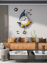Decorative Wall Clock Navigation Sailboat Creative Design Clock - £37.91 GBP
