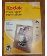 Kodak Photo Paper 180 sheets 4&quot; x 6&quot; Instant Dry Gloss Brillant open box - £7.79 GBP