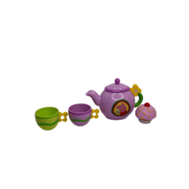 Peppa Pig Toy Talking Tea Pot w/ 2 Cups &amp; Cupcake 2003 Jazwares - £10.27 GBP