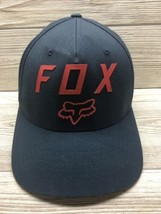 Fox Racing Baseball Cap Flex Fit  Blue Grey Trucker Hat Very Good Condition - £11.65 GBP