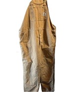 Carhartt Winter Overalls Men’s 48x34 Brown Coveralls Lined Double Knee C... - $74.25