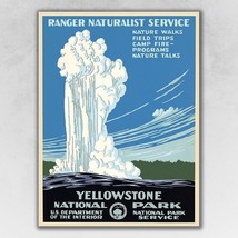 24&quot; x 32&quot; Yellowstone National Park c1938 Vintage Travel Poster Wall Art - $67.79