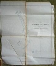 COMMODORE PERRY Original Map Coffin Islands Japan 1854 20&quot; x 17&quot; - £26.66 GBP