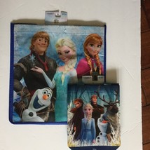 New Disney Frozen 13&#39;&#39; x 12&#39;&#39; x 6&#39;&#39; Reusable Tote Bag &amp; 2 Small 9&#39;&#39; x 7&#39;... - $11.66