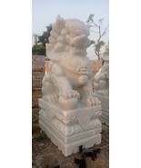 Foodog-Stone Lion-Ying Yang-Fengshui-Marble Lion-Stone Foodogs Statue - £9,679.46 GBP