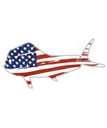 Mahi Mahi Dolphin USA Flag Vinyl Decal Sticker - Car Truck Cooler Boat - $6.95+