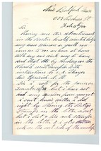 1884 Handwritten Letter Edward J Atkinson New Bedford Massachusetts Stamp Crown - £29.57 GBP