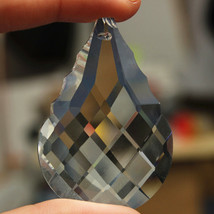 10pcs Chandelier Glass Crystal Faceted Twill Lamp Prism Hangin Drop Pendant 50mm - £9.60 GBP