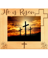 He is Risen Laser Engraved Wood Picture Frame Landscape (4 x 6) - €26,41 EUR