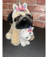 Gund Doug the Pug &amp; Fiona the Feline Plush Dog &amp; Cat Stuffed Animal 9&quot; U... - $15.90