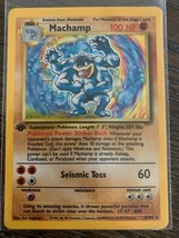 Authenticity Guarantee 
 Machamp 1st Edition Holo 8/102 Rare Pokemon Card ***... - £1,776.72 GBP