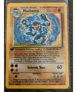 Authenticity Guarantee 
 Machamp 1st Edition Holo 8/102 Rare Pokemon Card ***... - $2,250.00
