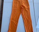 Leggiardo Pants Chinos Womens 6 Orange Cotton Stretch Straight Leg Made ... - $56.36