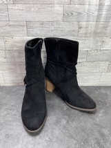 Dr Scholl&#39;s Boots Women 8.5M Voice Shoes Black Suede Comfort Casual Heel... - $512.24 MXN