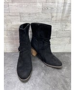 Dr Scholl&#39;s Boots Women 8.5M Voice Shoes Black Suede Comfort Casual Heel... - $38.67 CAD