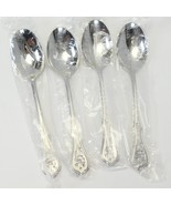 Oneida Dighton Rose Oval Soup Spoons 6-3/4&quot; Lot of 4 Burnished Stainless... - $1,260.35 MXN