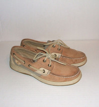 Sperry Top-Sider Women&#39;s Tan Leather /Mesh Original Boat Casual Loafers SZ 7.5 M - £11.75 GBP