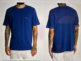 Tommy Bahama Cabo Bay Pocket T-Shirt 100% Cotton Crewneck T-Shirt in Blue - $18.80