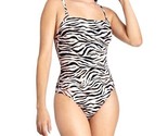 SHADE &amp; SHORE One Piece Tiger Stripe Swimsuit ~ Size Large (12-14) ~ NEW!!! - $29.71
