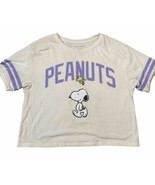 Love Tribe Peanuts Snoopy Graphic Cropped T-Shirt Large - £6.71 GBP