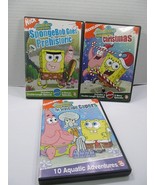 Nickelodeon SpongeBob SquarePants DVD Lot Of 3 Christmas Seascape Capers - £11.11 GBP